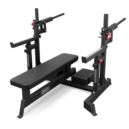 Скамья для жима пауэрлифтерская с механизмом подъёма штанги Bronze Gym PARTNER AL-321
