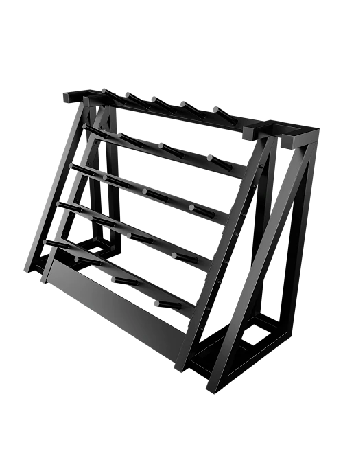 Стойка для хранения штанг для аэробики (бодипампов) Bronze Gym 190х55х128,на 20 шт.