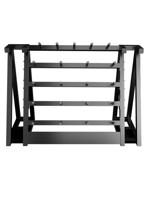 Стойка для хранения штанг для аэробики (бодипампов) Bronze Gym 190х55х128,на 20 шт. — фото 3