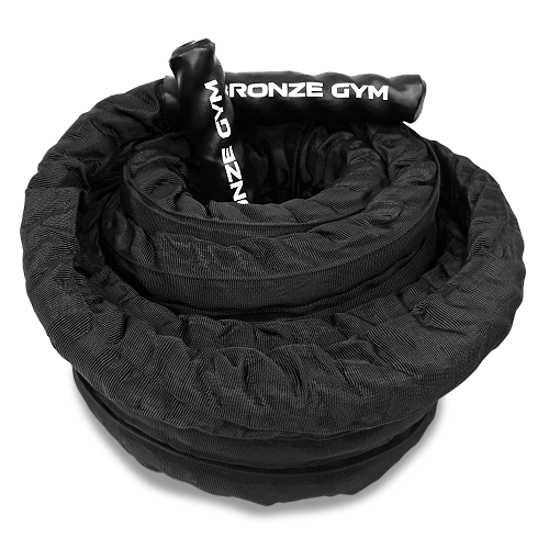 Канат тренировочный Bronze Gym 3.8см.х12м.,9кг. (с защитным рукавом)