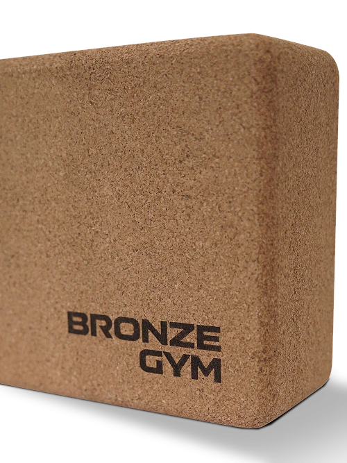 Блок для йоги Bronze Gym, 23х15х7,5 см.,пробка — фото 2