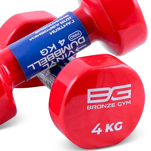 Гантели для аэробики виниловые Bronze Gym,4 кг., пара — фото 2