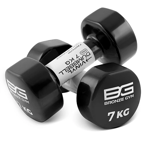 Гантели для аэробики виниловые Bronze Gym,7 кг., пара