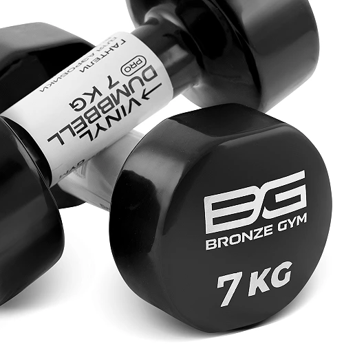 Гантели для аэробики виниловые Bronze Gym,7 кг., пара — фото 2