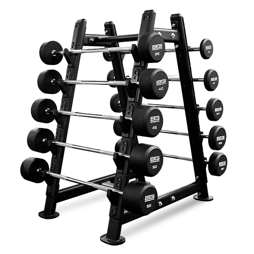 Набор обрезиненных штанг Bronze Gym, 10-55 кг - 10 шт, шаг 5 кг