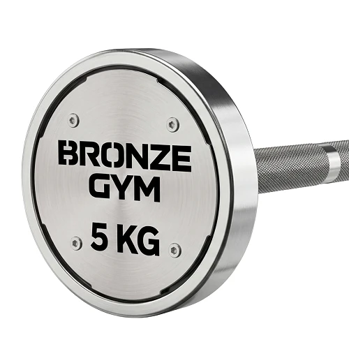 Набор стальных штанг Bronze Gym, 5-50 кг - 10 шт, шаг 5 кг — фото 3