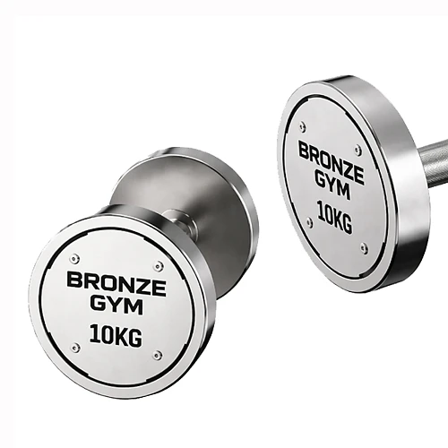 Набор стальных гантелей Bronze Gym, 12-30 кг - 10 пар, шаг 2 кг — фото 2