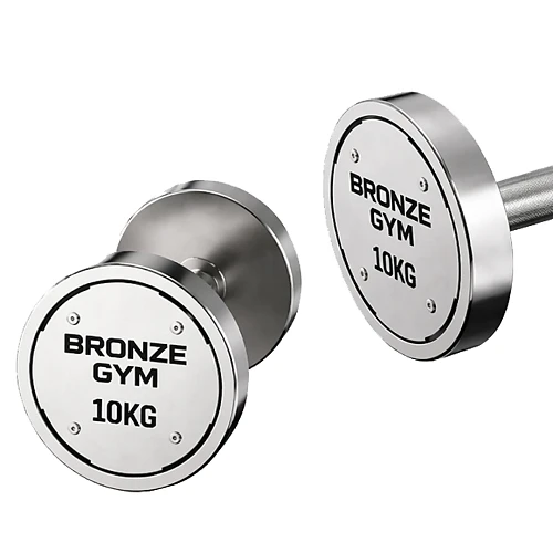 Набор стальных гантелей Bronze Gym, 32-50 кг - 10 пар, шаг 2 кг — фото 2
