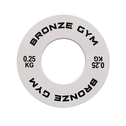 Диск калиброванный Bronze Gym для пауэрлифтинга белый 0,25 кг