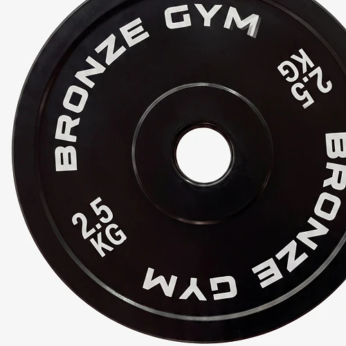 Диск калиброванный Bronze Gym для пауэрлифтинга черный 2,5 кг — фото 2