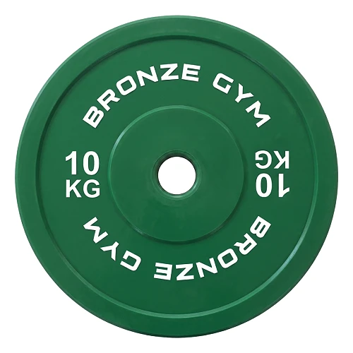 Диск калиброванный Bronze Gym для пауэрлифтинга зеленый 10 кг