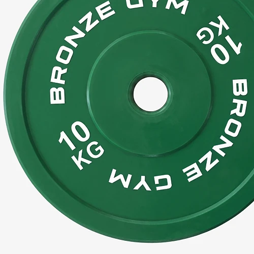Диск калиброванный Bronze Gym для пауэрлифтинга зеленый 10 кг — фото 2