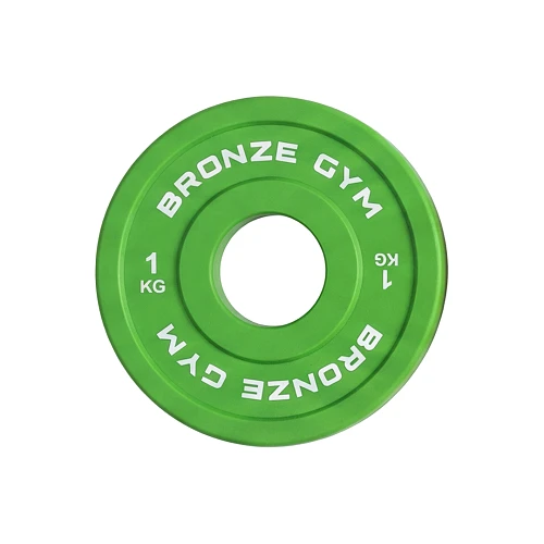 Диск олимпийский Bronze Gym тяжелоатлетический зеленый 1 кг