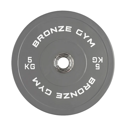 Диск олимпийский Bronze Gym тяжелоатлетический серый 5 кг — фото 3