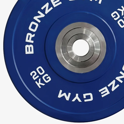 Диск олимпийский Bronze Gym тяжелоатлетический синий 20 кг — фото 4