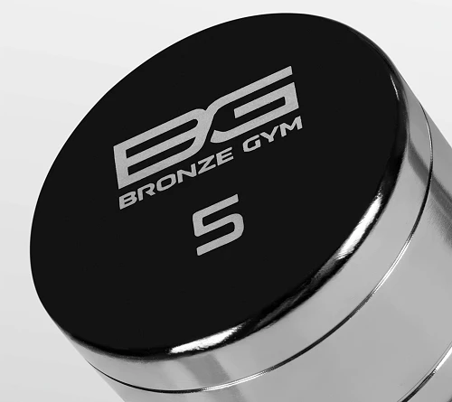 Гантель хромированная 5 кг Bronze Gym BG-PA-DB-C05 — фото 4